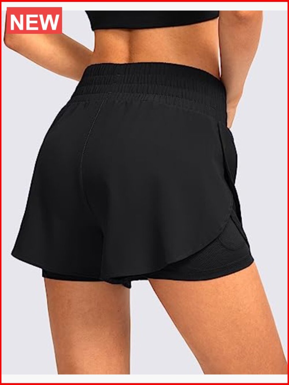 2-in-1 High Waisted Running Shorts with Pockets for Women - Picture 3 of 7